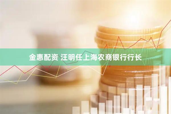 金惠配资 汪明任上海农商银行行长