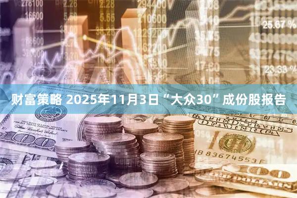 财富策略 2025年11月3日“大众30”成份股报告
