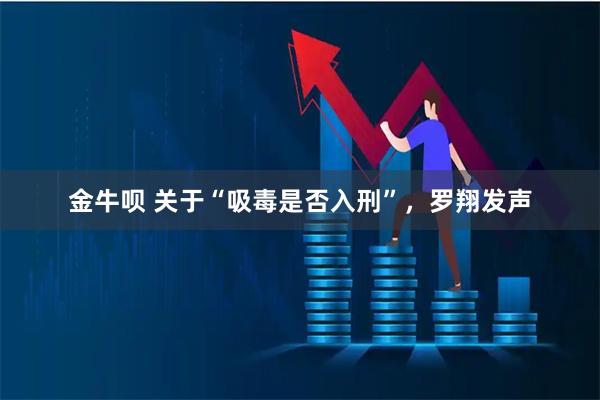 金牛呗 关于“吸毒是否入刑”，罗翔发声